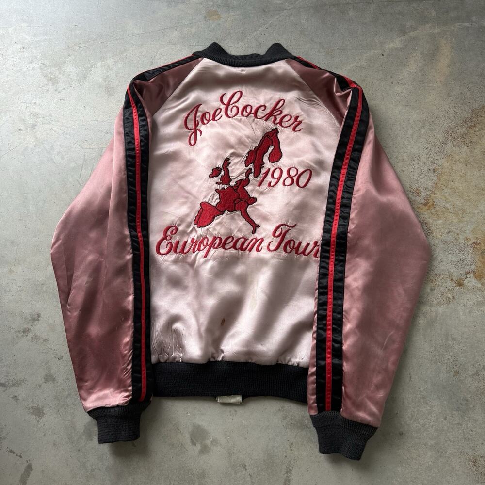 Vintage 1980 Joe Cocker Satin Tour Jacket Size Medium Rare Souvenir Style Grail
